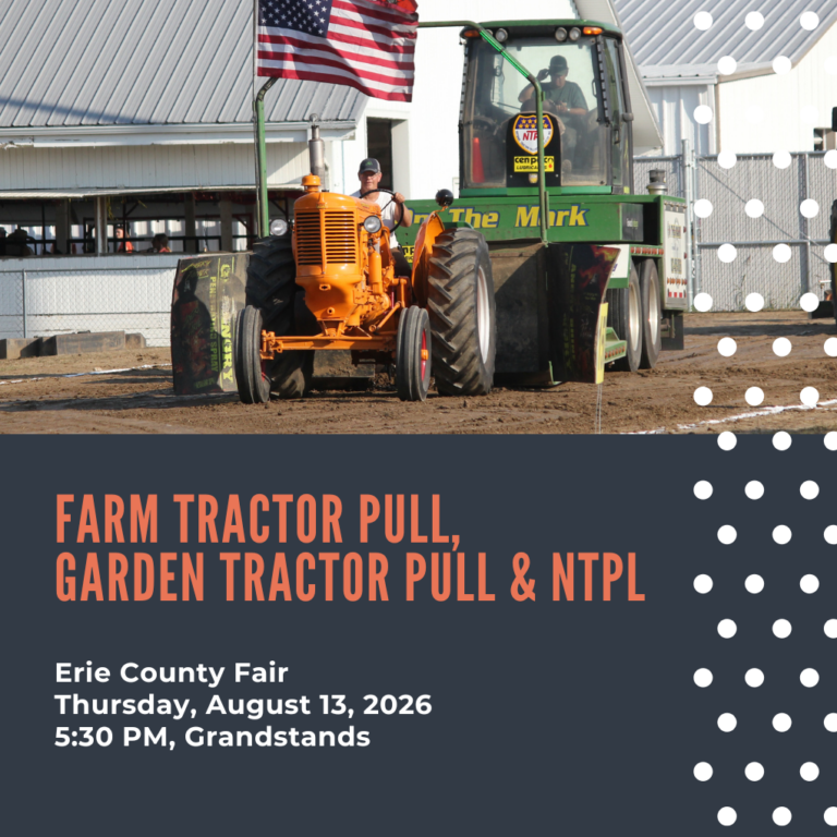 Erie Fair Sandusky, Ohio Farm Tractor, Garden Tractor Pull and NTPL Grandstand Event Thursday, August 13, 2026